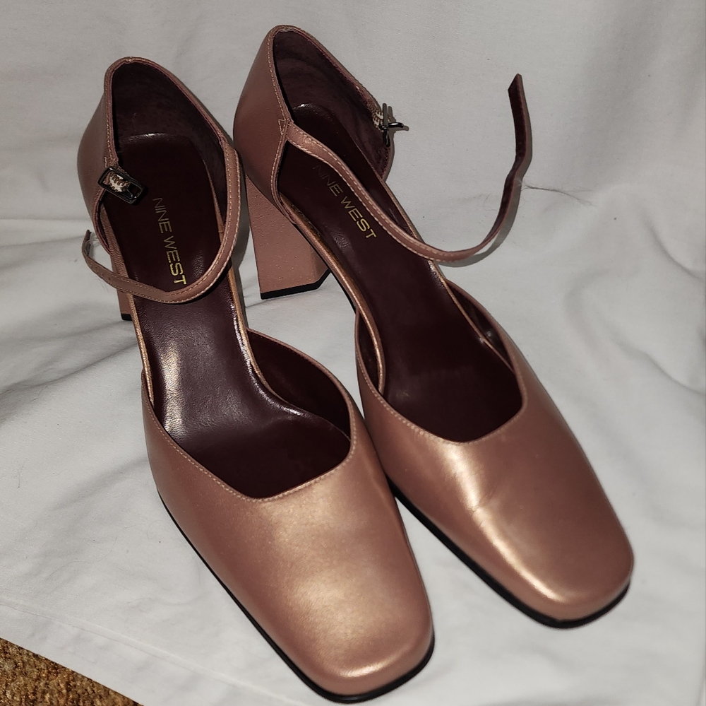 Nine West Women's Pink Ankle Strap Heels